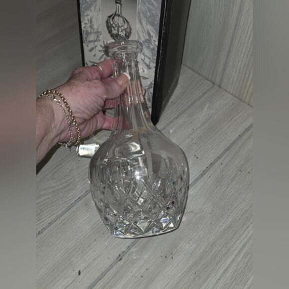 Vtg Gorham Clear Cut Crystal Decanter Ornate Stopper Original Box BarWare German - Picture 6 of 9